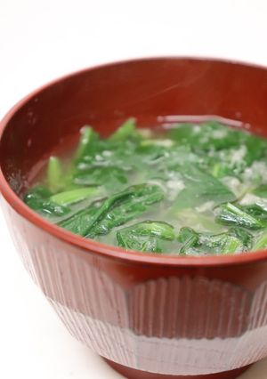 朝昼夕♪美味♪ほうれん草と蓮根の汁もの-レシピのメイン写真