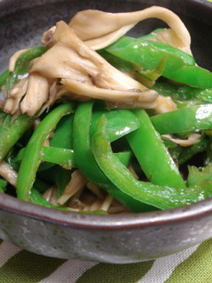 ピ-マンまいたけの麺つゆ煮-レシピのメイン写真