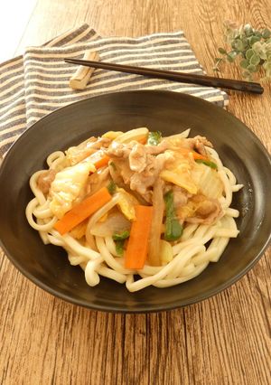 チャーハンの素で野菜あんかけうどん-レシピのメイン写真
