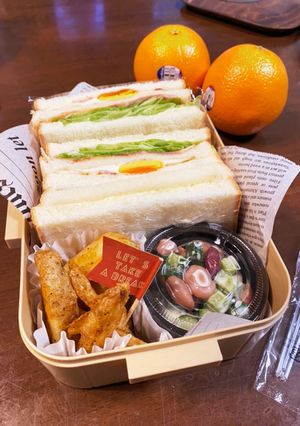 BLTサンドT抜き★サラダ☆ポテト-レシピのメイン写真