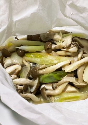 鱈と茸のバターぽん酢レンジ蒸し-レシピのメイン写真