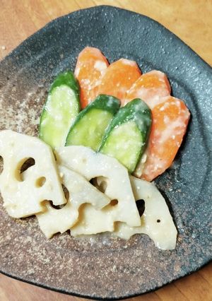 花粉症に！簡単！レンコンの甘酒味噌漬け-レシピのメイン写真