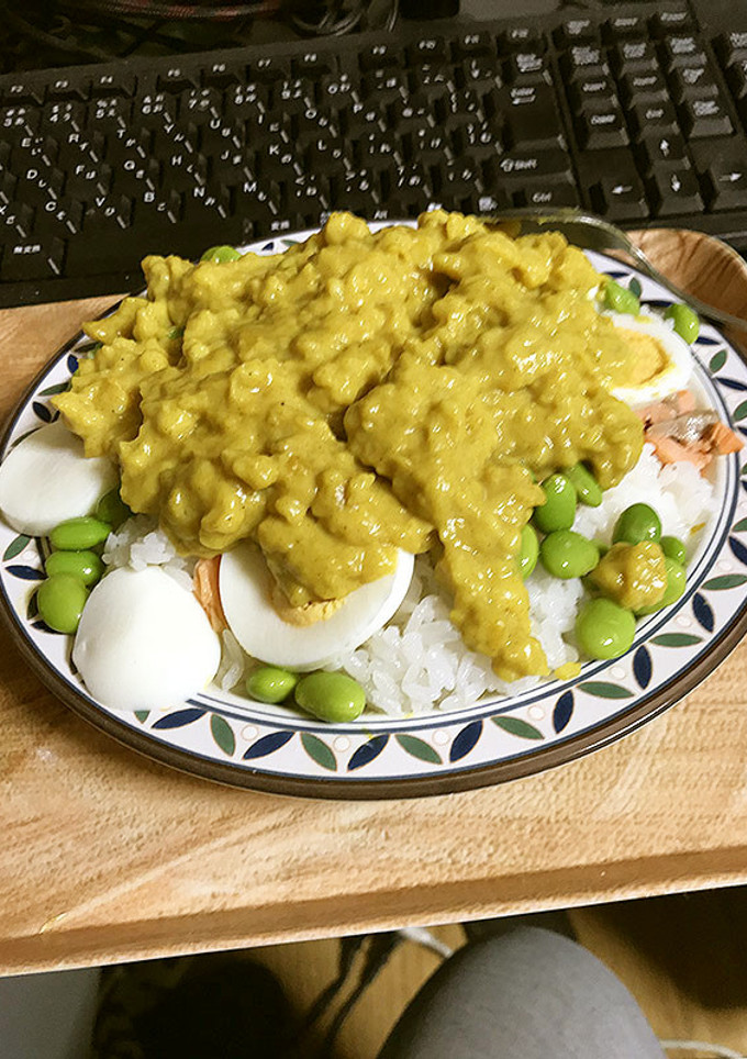 鮭と卵と枝豆のカレー-レシピのメイン写真