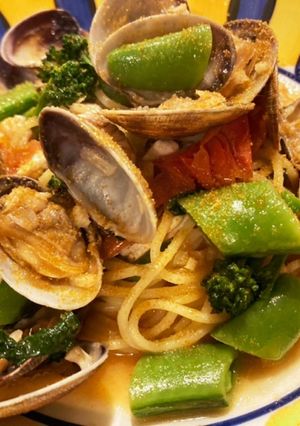 カタカナ名の春野菜とアサリのパスタ-レシピのメイン写真