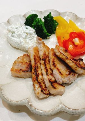 豚肉の塩麴焼き～カッテージチーズ添え～-レシピのメイン写真