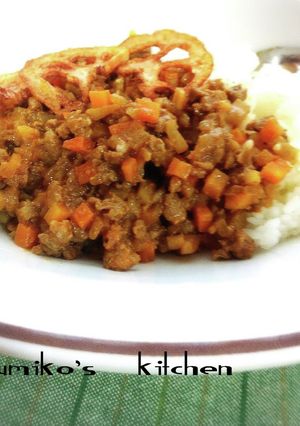 時短でサクサク蓮根ドライカレー-レシピのメイン写真