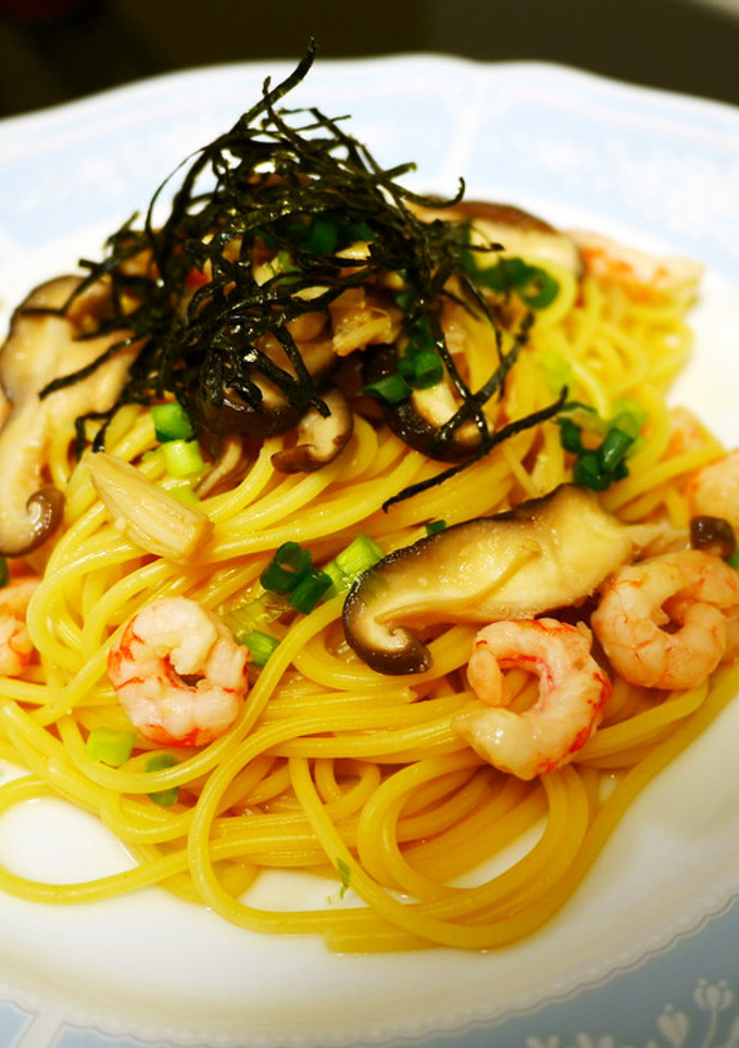 甘えびときのこの和風パスタ-レシピのメイン写真