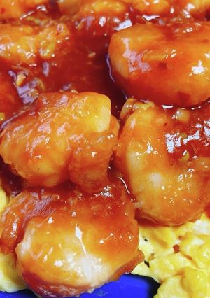 旨辛中華！ふんわりプリプリ！エビチリ卵-レシピのメイン写真