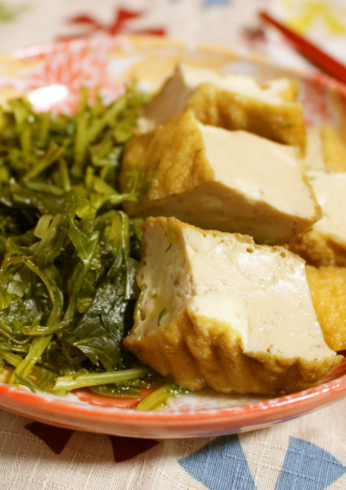 やさしい和食★水菜と厚揚げのくたくた煮-レシピのメイン写真