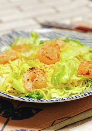 レタスの葱塩麹焼きそば【ＪＡ遠州夢咲】-レシピのメイン写真