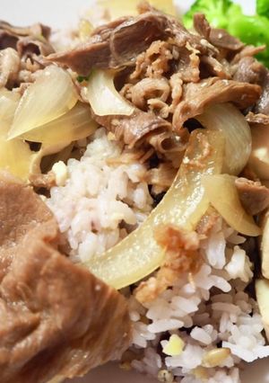 炊飯器牛丼-レシピのメイン写真