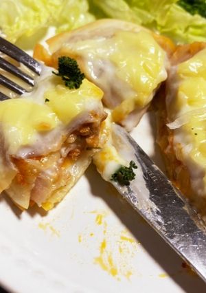 ギョーザの皮でミルフィーユオーブン焼き-レシピのメイン写真