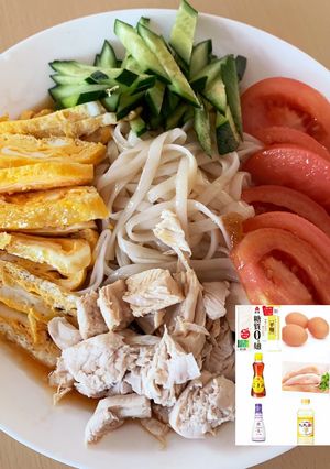 タレから！ヘルシー◎糖質0麺冷やし中華-レシピのメイン写真