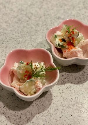 カルディいぶりがっこタルタルで簡単サラダ-レシピのメイン写真