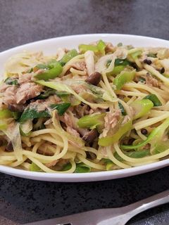 フライパン1つ!ツナとねぎの和風パスタ-レシピのメイン写真