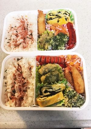 パートナーと娘弁当-レシピのメイン写真