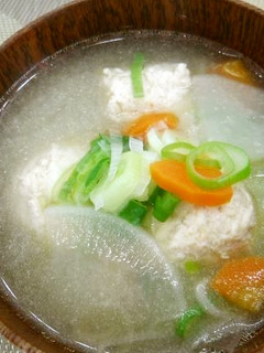 鶏つくね汁-レシピのメイン写真