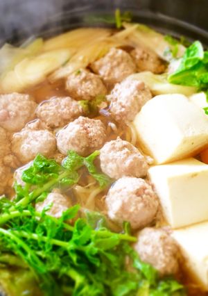 白菜と豚ひき肉団子のお鍋♩-レシピのメイン写真