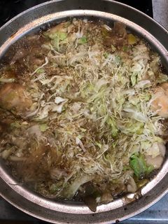 豚バラとキャベツのめんつゆ鍋-レシピのメイン写真
