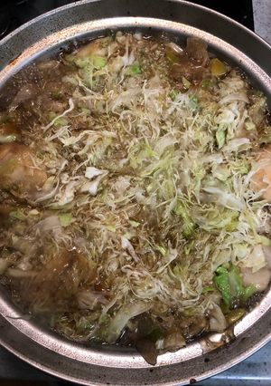 豚バラとキャベツのめんつゆ鍋-レシピのメイン写真