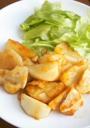 むね肉とカブの生姜焼き♪カブが甘く美味♪-レシピのメイン写真