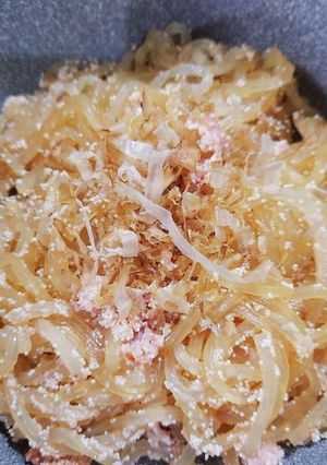 夜食に♡簡単生マロニーと明太子炒め-レシピのメイン写真