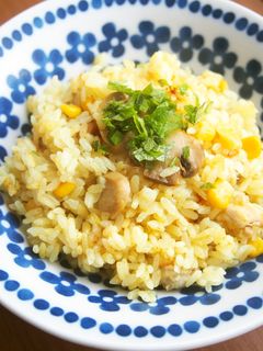 炊飯器でマッシュルーム缶のカレーピラフ!-レシピのメイン写真