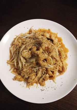 簡単☆ホルモンともやしの卵炒め-レシピのメイン写真