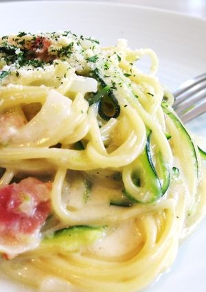 ★ズッキーニの豆乳クリーム☆スパゲティ-レシピのメイン写真