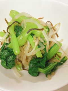 うま味抜群!小松菜ともやしの昆布おひたし-レシピのメイン写真