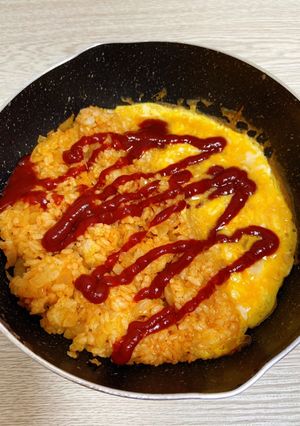 フライパンで包まないオムライス-レシピのメイン写真