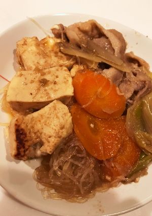 大満足！焼き肉のタレで肉豆腐-レシピのメイン写真