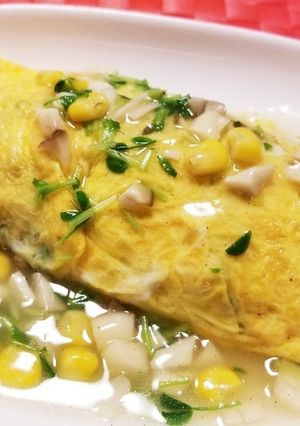 豚ミンチとほうれん草の中華風オムレツ-レシピのメイン写真