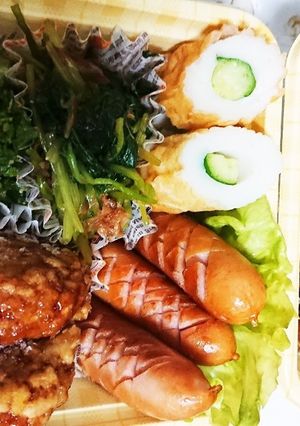 【夫婦弁当③】蓮根つくねと菜の花胡麻和え-レシピのメイン写真