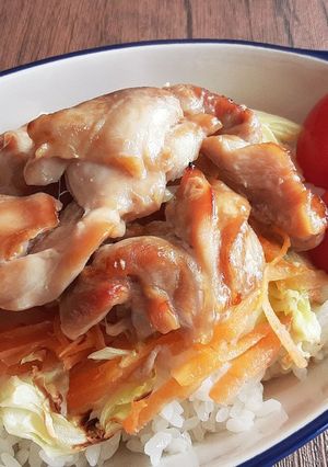 トースター調理で♪鶏の蜂蜜照り焼き丼-レシピのメイン写真