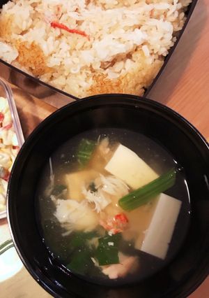 豆腐とほうれん草☆カニ身とろみスープ-レシピのメイン写真