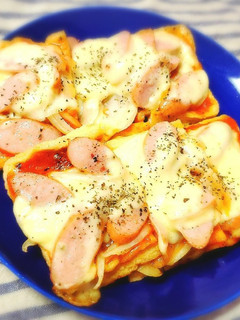 簡単!美味しい!油あげで簡単ピザ-レシピのメイン写真