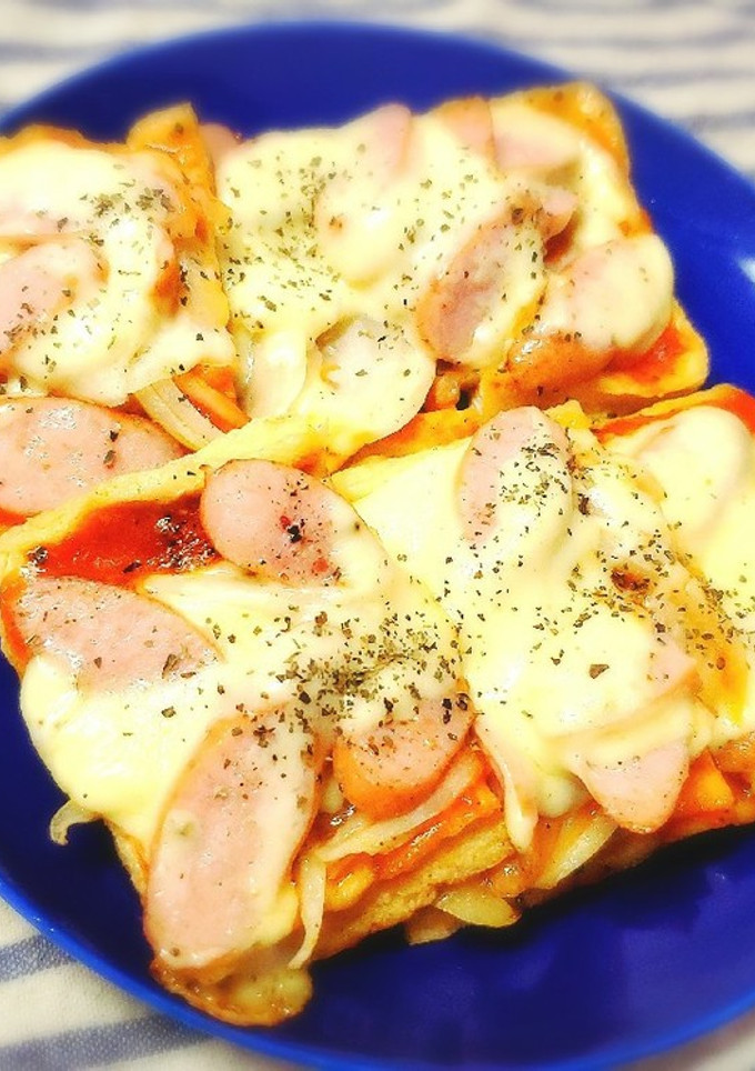 簡単！美味しい！油あげで簡単ピザ-レシピのメイン写真