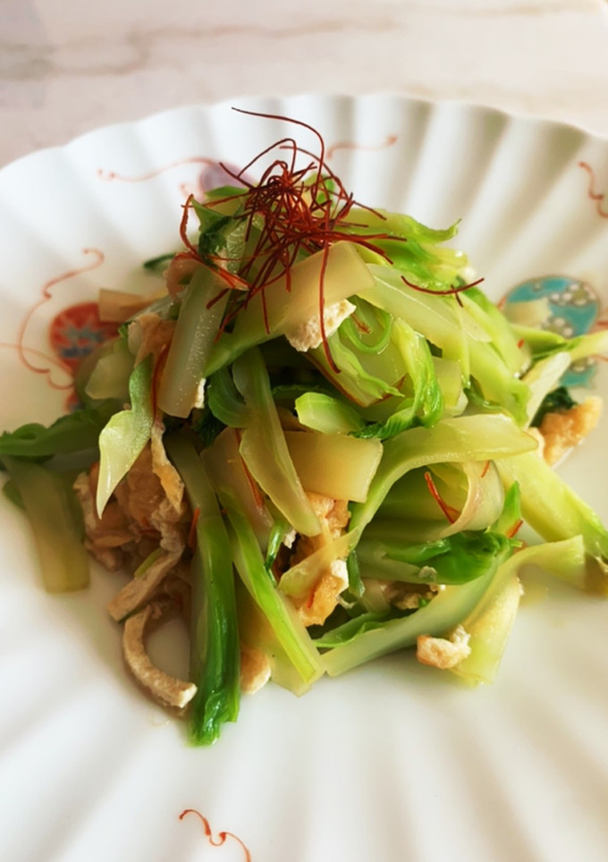 蕾菜と油揚げの煮浸し-レシピのメイン写真