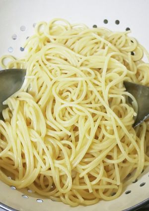 アルデンテのスパゲッティーです。-レシピのメイン写真