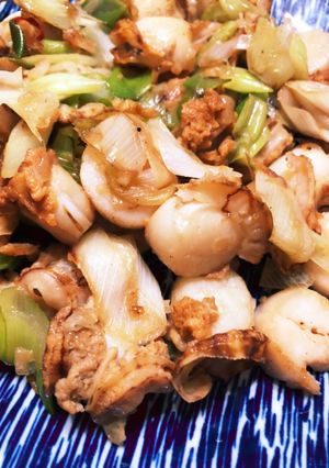 簡単！ホタテ×ネギの食べオリ炒め-レシピのメイン写真