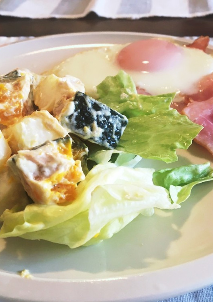 かぼちゃと長芋のマヨサラダ　朝ごはん-レシピのメイン写真