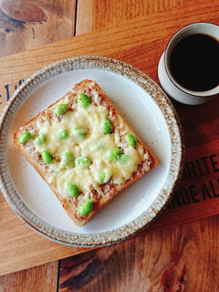 冷凍できるよ★ツナと枝豆のチーズトースト-レシピのメイン写真