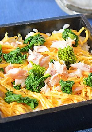 和の柑橘ペースト酢で焼き鯵のちらし寿司♪-レシピのメイン写真