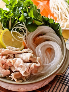 マロニーと豚肉とクレソンのレモン鍋-レシピのメイン写真