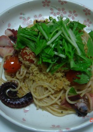 タコとイカの簡単ペペロンチーノ♪-レシピのメイン写真