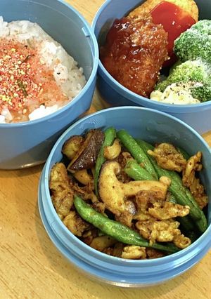豚マヨカレー^_^ タロの弁当103-レシピのメイン写真
