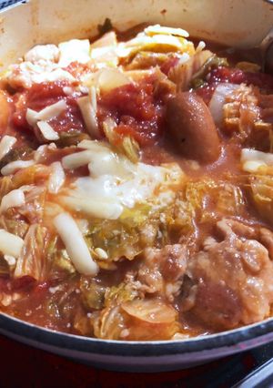 豚こま団子と白菜のトマト煮込み-レシピのメイン写真