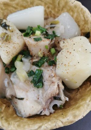 うま塩味のブリかま根菜煮-レシピのメイン写真