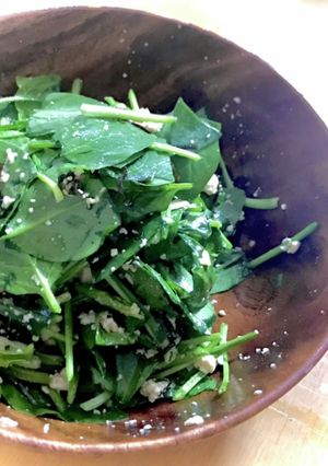 サラダほうれん草と豆腐と塩昆布のサラダ-レシピのメイン写真